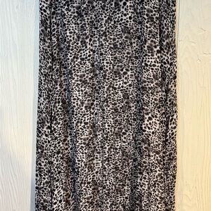 A New Day Skirt Black White Animal Print XXL